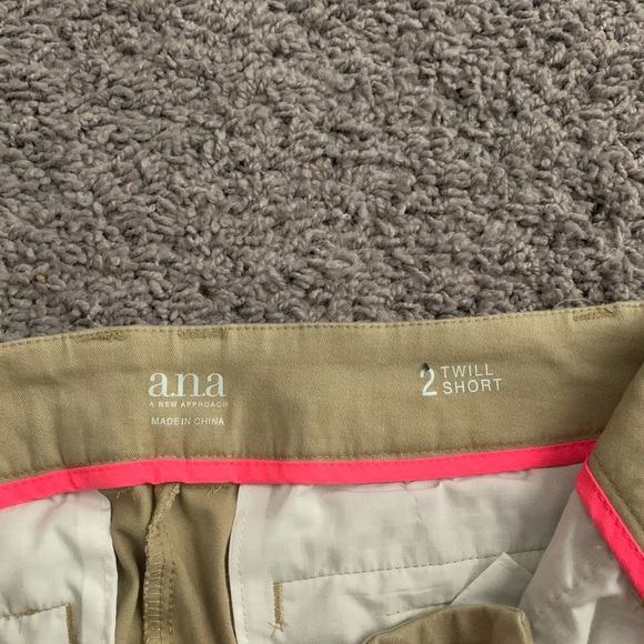 A.n.a Twill Shorts size 2 Tan Khaki - Picture 4 of 7